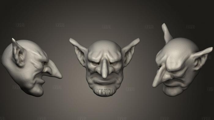 Gretchin Heads 1 3d stl for CNC